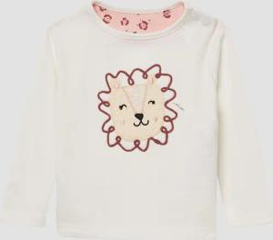 Longsleeve mit Applikation und abgerundetem Saum