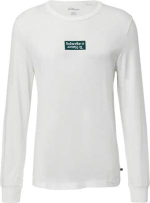 Longsleeve mit Flammgarnstruktur und Frontprint