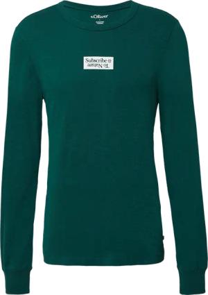 Longsleeve mit Flammgarnstruktur und Frontprint