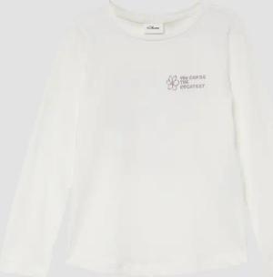 Longsleeve mit glitzerndem Front- und Rückenprint