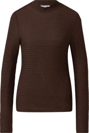 Longsleeve mit offener Struktur im Slim-Fit
