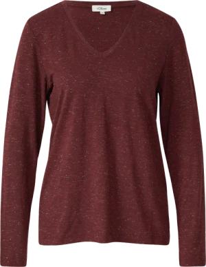 Longsleeve mit V-Ausschnitt und Glitzergarn