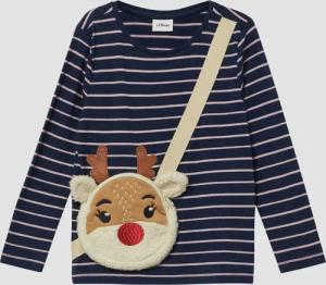 Longsleeve mit Weihnachtsmotiv als aufgesetzte Reißverschlusstasche