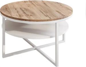 Lookway Couchtisch CIRI-X LOFT mit Ablage (1 Tisch), Durchmesser: ⌀ 70 cm