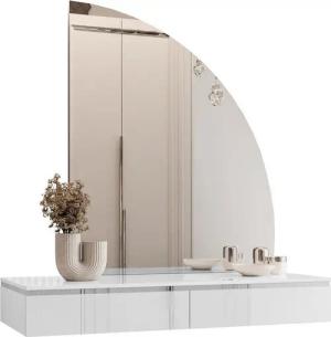 Lookway Schminktisch AURORA-Q SILVER Hängender Schminktisch mit Spiegel (1x Konsole und 1x Spiegl), Breite: 102 cm