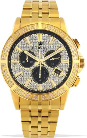 Louis XVI LXVI1037 Majeste Iced Out Chronograph Herrenuhr 43mm 5ATM