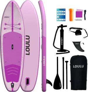Loulu Rosa SUP Board Komplettset – Stabiles Aufblasbares SUP-Board