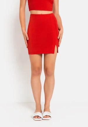 LSCN BY LASCANA Minirock Damen rot Gr.36