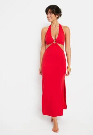 LSCN BY LASCANA Neckholderkleid Damen cherry-red Gr.38