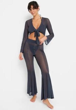 LSCN BY LASCANA Strandset: Shirt und Hose Damen anthrazit Gr.48