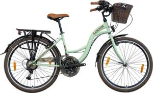 LUCHS Cityrad Feline Damenfahrrad 28 Zoll – Cityfahrrad Hollandrad – Citybike, 21 Gang SHIMANO, Frontkorb – Citybike für Alltag & Freizeit