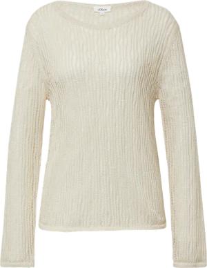 Luftiger Strickpullover aus Leinenmix mit Ajourmuster