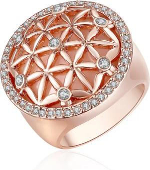 Lulu & Jane Fingerring roségold, verziert mit Kristallen von Swarovski®