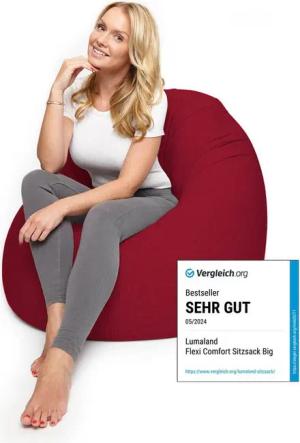 Lumaland Sitzsack Flexi Comfort, Bodenkissen Lounge 250l & 300l Bean Bag