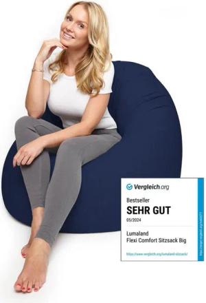 Lumaland Sitzsack Flexi Comfort, Bodenkissen Lounge 250l & 300l Bean Bag
