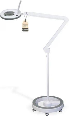Lumeno Lupenlampe 721X LED Lupenleuchte CRI>90 mit Tischklemme und 127 mm Echtglaslinse, LED fest integriert, Kaltweiß, 6500 K, LED Leuchte