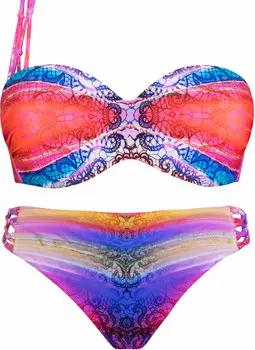 Luna  Bikini 2-teiliges vorgeformtes Set 1 Gurt Rainbow
