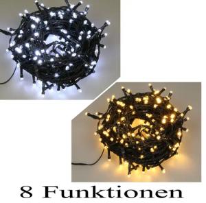 Luxform LED-Lichterkette LED Lichterkette 120 LED´s 18m Länge Deko Weihnachtsbeleuchtung, 120 LED´s, 8 Leuchtfunktionen