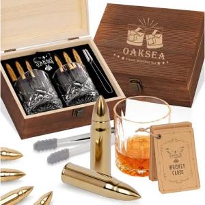 LuxusKollektion Cocktail-Set Whisky Set mit Whiskeygläser und Whiskeysteine Geschenke für Männer
