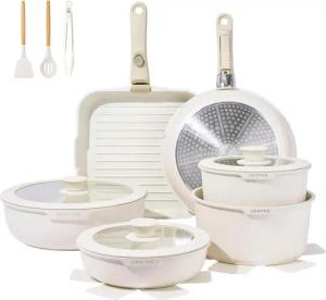 LuxusKollektion Pfannen-Set Topfset Pfannenset abnehmbarem Griff 25tlg Pfanne 20 26cm Kochtopf 18