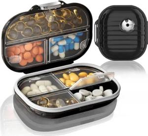 LuxusKollektion Pillendose 2 Stück Pillendose für unterwegs Tablettenbox 7 Tage Reise
