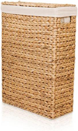 Lycce Wäschekorb Nischenwäschekorb in versch. Größen aus Wasserhyzinthe, mit Deckel, mit herausnehmbarem Wäschesack