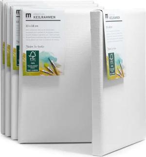 M MERCEO Leinwand, 5er-Set Leinwand 13x18cm (zum Bemalen, Baumwolle, Keilrahmen, 280g/m)
