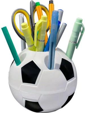 MAALEO Organizer Schreibtisch Stiftehalter (Spar-Set, 1 St., Fußball), Extra Steckplätze für Kugelschreiber oder Marker