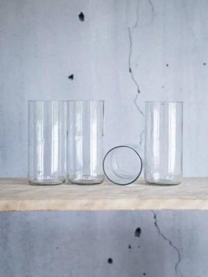 MaBe Glas handgefertigt aus leergetrunkenen Weinflaschen - 400ml - clean & wertig