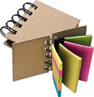 Macma Haftnotizblock Kleines Ringbuch mit 100 Haftmarkerstreifen und 75 Haftnotizen