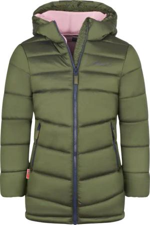 Mädchen Wintermantel Trondheim  Dunkle Olive/Marine/Dämmerung Rosa