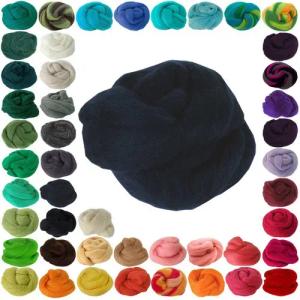 maDDma 25g Filzwolle / Märchenwolle, Nass- u. Trockenfilzen, Farbwahl Bastelgarn, nachtblau