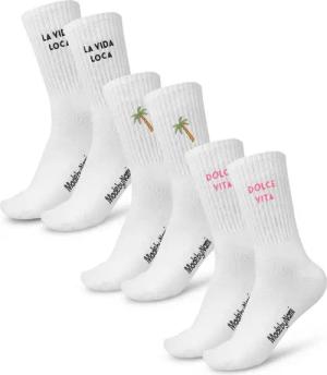 Made by Nami Socken 3 Paar Lustige Socken Damen & Herren mit Motiv im Set (Set, 3 Paar) Festival Accessoires, Motive Vacation