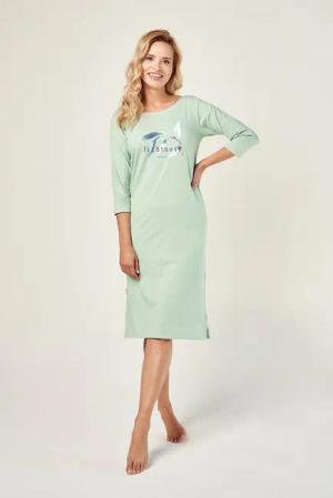 Mademoiselle Sommeil Nachthemd mit 3/4 Ärmeln und Motivdruck