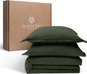 MAGANO Bettwäsche Set, Premiumqualität, Hypoallergen, Knitterarm, Himmlisch weich, Cozy Design: 3cm Stehsaum am Kissenbezug