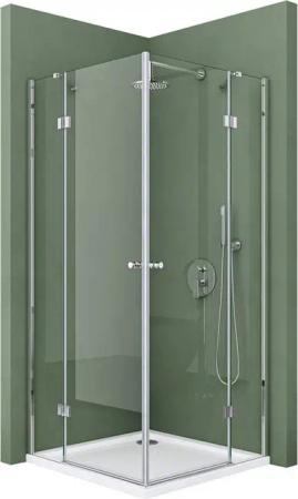 Mai & Mai Eckdusche Duschkabine Dusche Eckeinstieg Duschabtrennung ESG Glas mit NANO R01, BxT: 80x80 cm