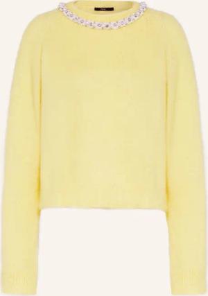 maje Pullover mit Alpaka und Schmuckperlen