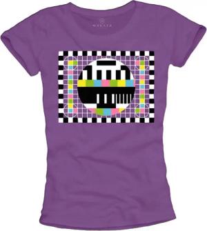 MAKAYA T-Shirt Damen Top Testbild Nerd Motiv Aufdruck Print Druck Damenshirt