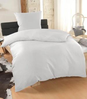 Malika Bettwäsche 135x200 + 80x80 cm atmungsaktiver Bettbezug, Sommerbettwäsche, Seersucker, 2 teilig, Für Allergiker geeignet, pflegeleicht, angenehm weicher Stoff