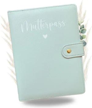 Malino Mutterpass-Hülle Mutterpasshülle Leder Mint Deutsch, Schutzhülle Mutterpass-Hülle