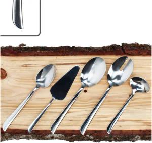 MamboCat Besteck-Set Twist 5tlg Besteck Set Tortenheber Salatbesteck Saucen- Servierlöffel, Edelstahl