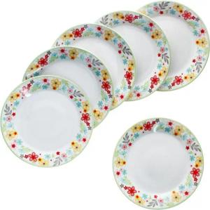 MamboCat Frühstücksteller 6er Set Variant Blümchen Kuchenteller bunte Frühstücks-Teller