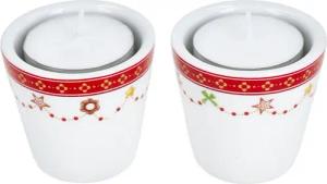 MamboCat Teelichthalter 2x Teelichthalter Weihnachtstraum H 5,1cm Stabkerzen Kerzenständer, Weihnachtsgeschirr, Weihnachten, Weihnachtsset