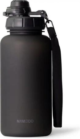 MAMEIDO Trinkflasche, mit 2-in-1 Deckel, Zeitmarkierung, Handschlaufe in 0,5l, 1l, 1,5l & 2l