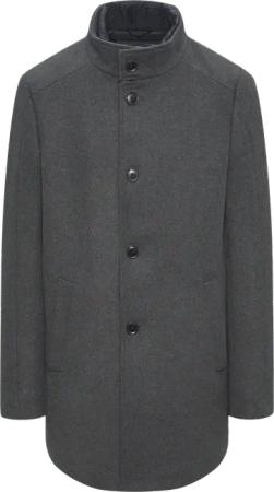 Mantel aus Wollmix mit fixiertem Stepp-Einsatz