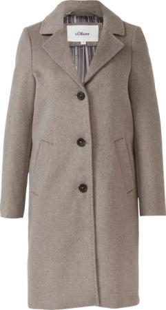 Mantel aus Wollmix mit Reverskragen