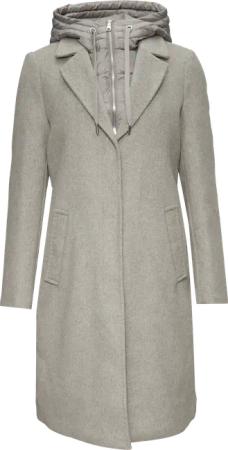 Mantel im Materialmix mit herausnehmbarem Einsatz