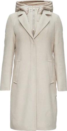 Mantel im Materialmix mit herausnehmbarem Einsatz