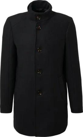 Mantel mit Stehkragen und Stepp-Einsatz