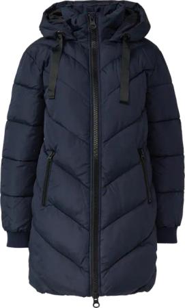 Mantel mit Steppmuster und Kapuze